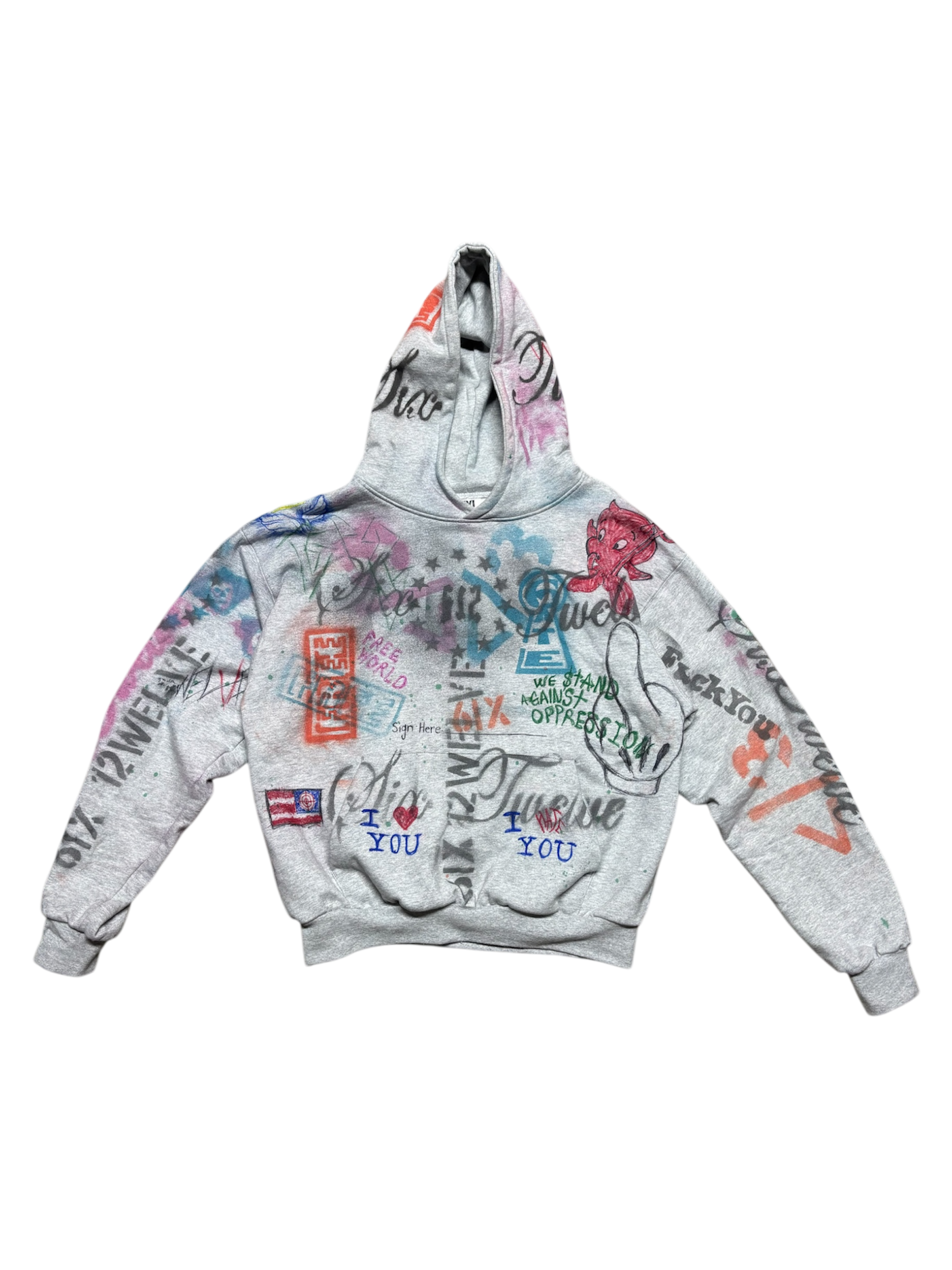 612 x Lonliwu Graffiti Hoodie
